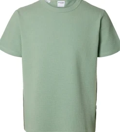T-shirt Sander Seersucker Groen