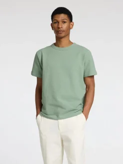 T-shirt Sander Seersucker Groen