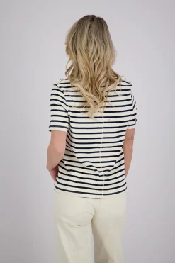 T-shirt Stripe Gold Blauw