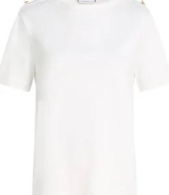 T-shirt Stripe Gold Wit