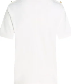 T-shirt Stripe Gold Wit