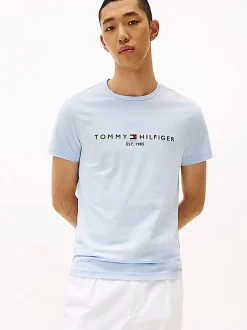 T-shirt Tommy Logo Blauw