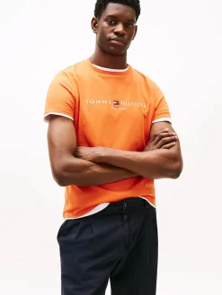 T-shirt Tommy Logo Oranje