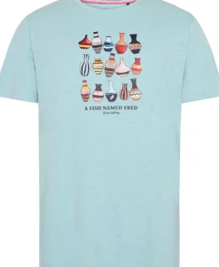 T-shirt Vase Blauw