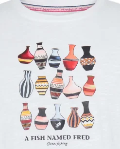 T-shirt Vase Wit