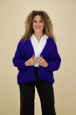 Vest Mohair Kobaltblauw