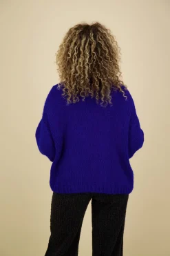 Vest Mohair Kobaltblauw