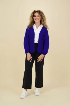 Vest Mohair Kobaltblauw