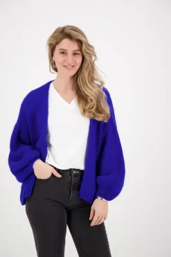Vest Mohair Kobaltblauw