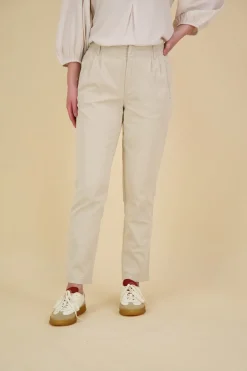 Woven loose fit trousers with Beige