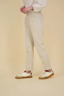 Woven loose fit trousers with Beige