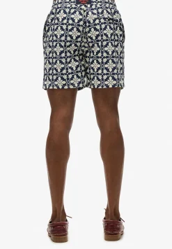 Zwemshort Tile Print Blauw