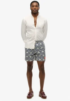 Zwemshort Tile Print Blauw